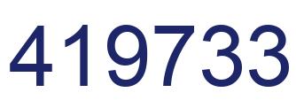 Number 419733 blue image