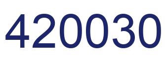 Number 420030 blue image