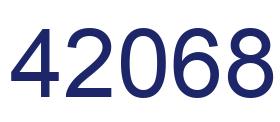 Number 42068 blue image