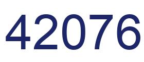 Number 42076 blue image