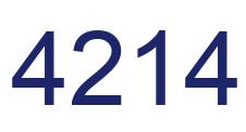 Number 4214 blue image
