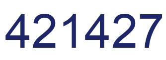 Number 421427 blue image