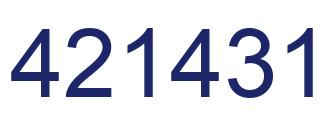 Number 421431 blue image