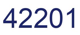 Number 42201 blue image