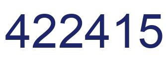 Number 422415 blue image