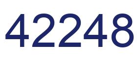 Number 42248 blue image