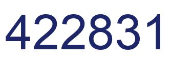 Number 422831 blue image