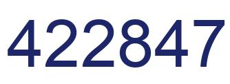Number 422847 blue image