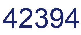 Number 42394 blue image