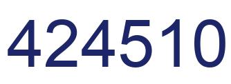 Number 424510 blue image