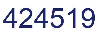 Number 424519 blue image