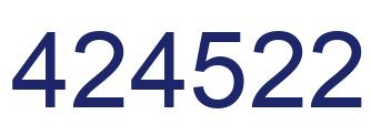 Number 424522 blue image