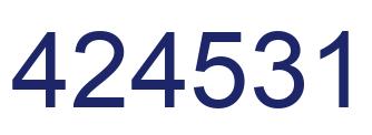 Number 424531 blue image