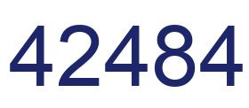 Number 42484 blue image