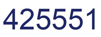 Número 425551 imagen azul