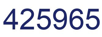 Number 425965 blue image