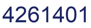 Número 4261401 imagen azul