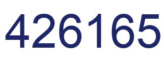 Número 426165 imagen azul