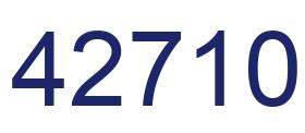 Number 42710 blue image