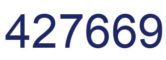 Number 427669 blue image