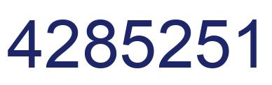 Number 4285251 blue image