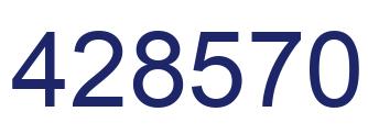 Number 428570 blue image