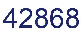 Number 42868 blue image