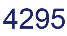 Number 4295 blue image