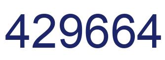 Number 429664 blue image