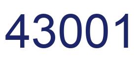 Number 43001 blue image