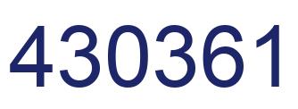 Number 430361 blue image
