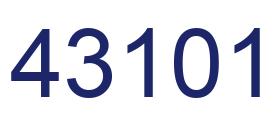 Number 43101 blue image