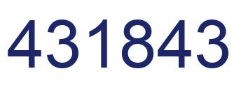 Number 431843 blue image