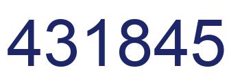 Number 431845 blue image