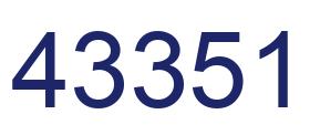 Número 43351 imagen azul