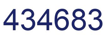 Number 434683 blue image