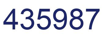 Number 435987 blue image