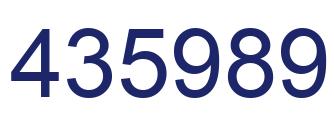 Number 435989 blue image