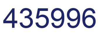 Number 435996 blue image