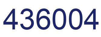 Number 436004 blue image