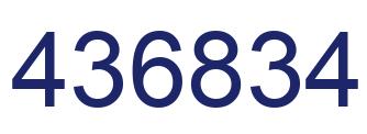 Number 436834 blue image
