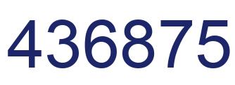 Number 436875 blue image