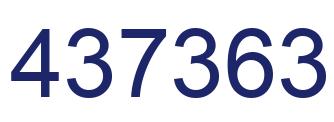 Number 437363 blue image