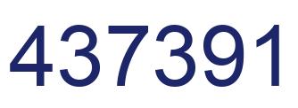Number 437391 blue image