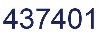 Number 437401 blue image