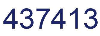 Number 437413 blue image