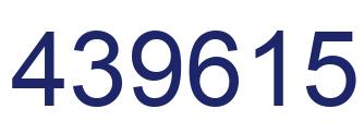 Number 439615 blue image