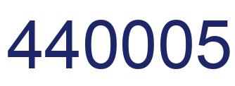 Number 440005 blue image