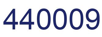 Number 440009 blue image