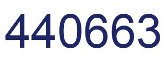 Number 440663 blue image